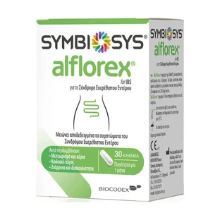 BIOCODEX Symbiosys Alflorex Пищевая добавка при синдроме раздражённого кишечника, 30 капсул