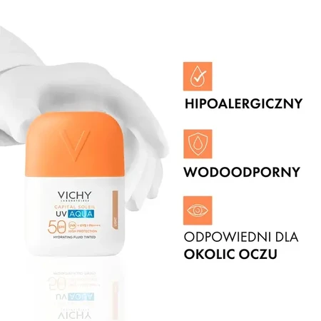 Vichy Capital Soleil, увлажняющий тонирующий флюид SPF50 PA+++, 50 мл: цены и характеристики
