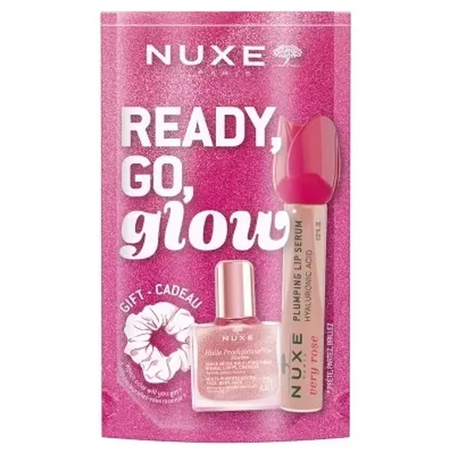 Сыворотка для увеличения объёма губ Nuxe Very Rose 8 мл + Huile Prodigieuse Or Florale 10 мл + резинка для волос в подарок: цены и характеристики