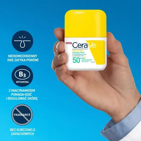 CeraVe, невидимий матуючий флюїд SPF50+, 50 мл: ціни та характеристики