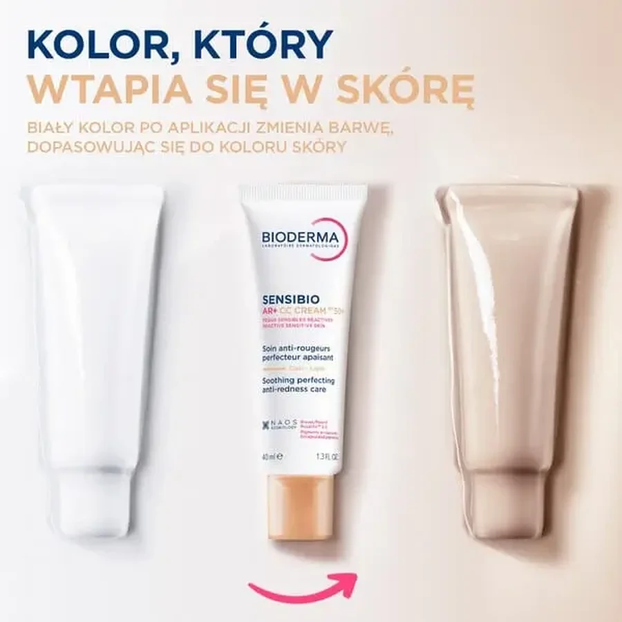 Bioderma Sensibio AR+ CC SPF 50+ — защитный крем, успокаивающий кожу и снимающий покраснения, светлый оттенок, 40 мл: цены и характеристики
