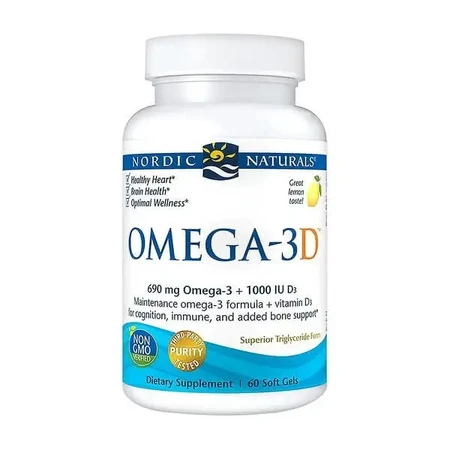 Omega-3D, Лимон, 690 мг, капсулы, 60 шт.: цены и характеристики