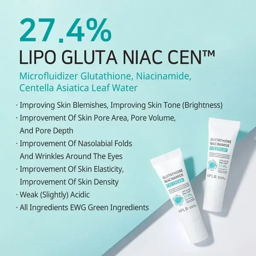 APLB Glutathione Niacinamide Eye Cream, крем для кожи вокруг глаз с глутатионом и ниацинамидом, 20 мл: цены и характеристики
