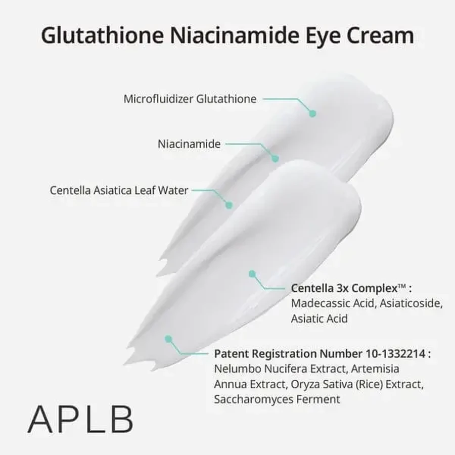 APLB Glutathione Niacinamide Eye Cream, крем для кожи вокруг глаз с глутатионом и ниацинамидом, 20 мл: цены и характеристики