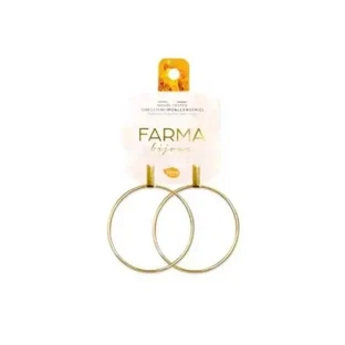 FARMA BIJOUX Гипоаллергенные серьги с золотым покрытием, 40 мм