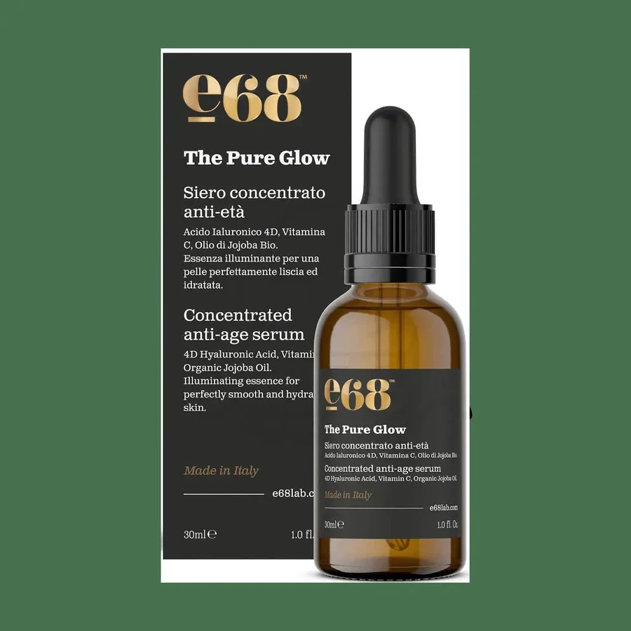 E68 The Pure Glow — концентрований антивіковий сироватка проти зморшок для обличчя, 30 мл: ціни та характеристики