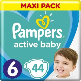 PAMPERS Дитячі підгузки Active Baby №6 13–18 кг, 44 шт., Maxi Pack