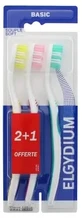 Зубна щітка Elgydium Basic Soft, упаковка з 2 штук + 1 у подарунок