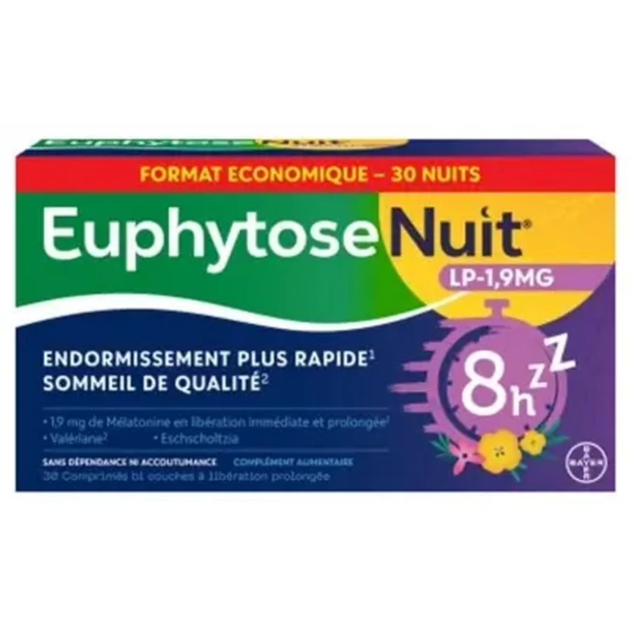 Bayer Health Euphytose Night LP 1,9 мг, 30 таблеток: цены и характеристики