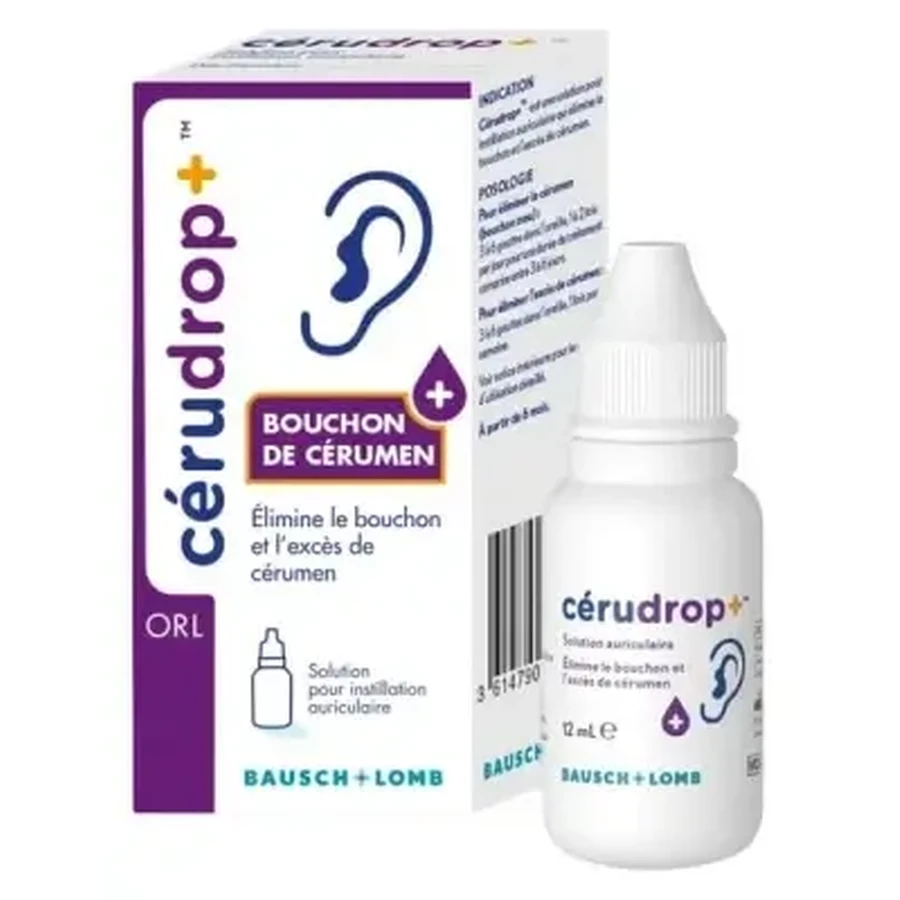 Bausch + Lomb Cérudrop, засіб для видалення вушної сірки, 12 мл: ціни та характеристики