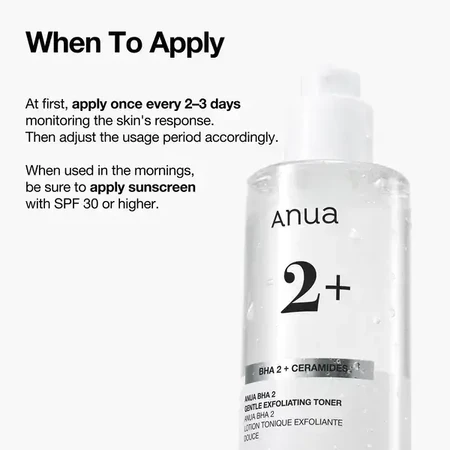 Anua, BHA 2% Gentle Exfoliating Toner, нежный отшелушивающий тоник для лица с 2% BHA, 150 мл: цены и характеристики