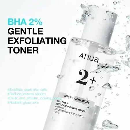 Anua, BHA 2% Gentle Exfoliating Toner, нежный отшелушивающий тоник для лица с 2% BHA, 150 мл: цены и характеристики