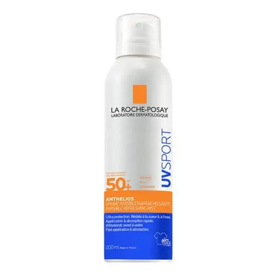 La Roche-Posay Anthelios UVSPORT, невидимый освежающий спрей SPF 50+, 200 мл: цены и характеристики