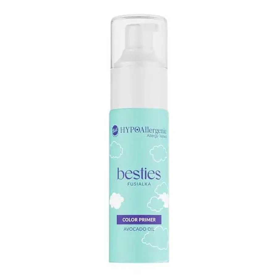 Bell Hypoallergenic x Besties Color Primer, увлажняющая основа под макияж, выравнивающая тон кожи, 01 Bright Sunshine, 30 г: цены и характеристики