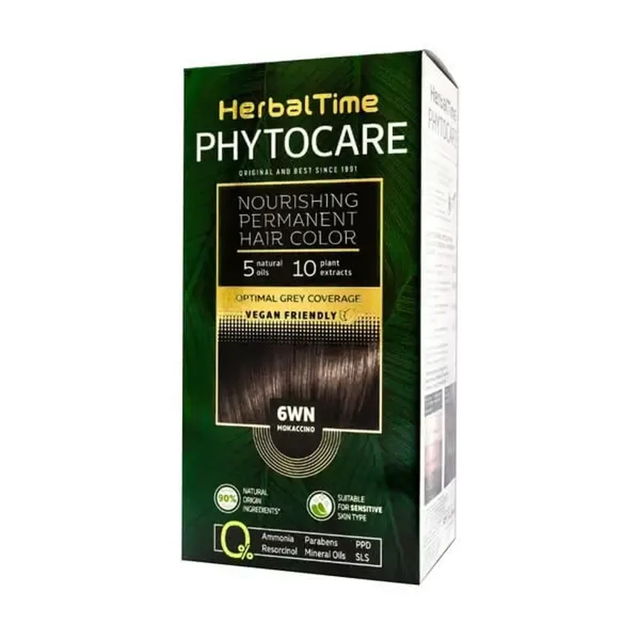 Herbal Time Phytocare, краска для волос 6WN, мокачино, 130 мл: цены и характеристики