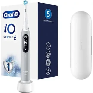 Електрична зубна щітка ORAL-B iO Series 6 Magnetic Gray Opal — нова технологія з таймером та датчиком тиску, сірого кольору