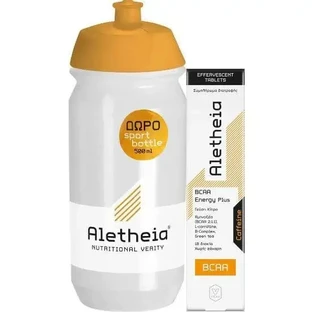 ALETHEIA BCAA BCAA Energy Plus з кофеїном: 18 шипучих таблеток та спортивна пляшка в подарунок об’ємом 500 мл
