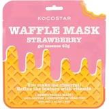 KOCOSTAR Waffle Face Mask Strawberry — очищающая маска для придания сияния жирной коже, 1 шт.