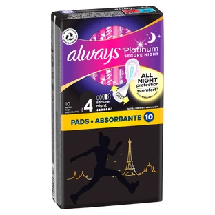 ALWAYS Platinum Secure Night (розмір 4) 10 серветок