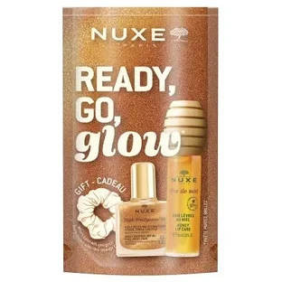 Бальзам для губ з медом Nuxe Rêve de Miel 10 мл + Huile Prodigieuse Gold 10 мл + гумка для волосся у подарунок