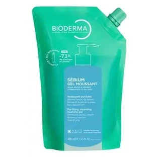 Bioderma Sébium — очищающий пенящийся гель для умывания, экологичная заправка объемом 400 мл