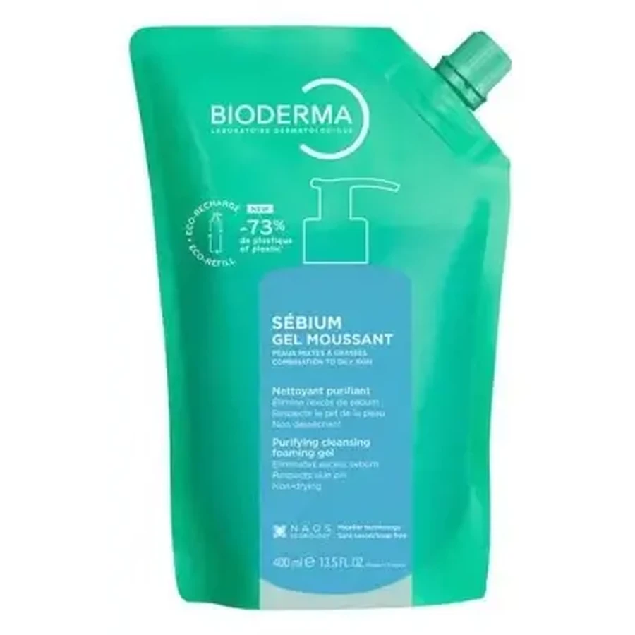 Bioderma Sébium — очищающий пенящийся гель для умывания, экологичная заправка объемом 400 мл: цены и характеристики