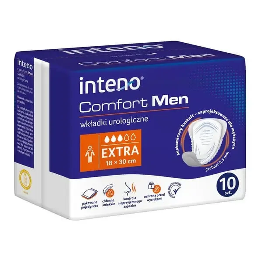 Inteno Comfort Men, урологические прокладки, Extra, 10 шт.: цены и характеристики