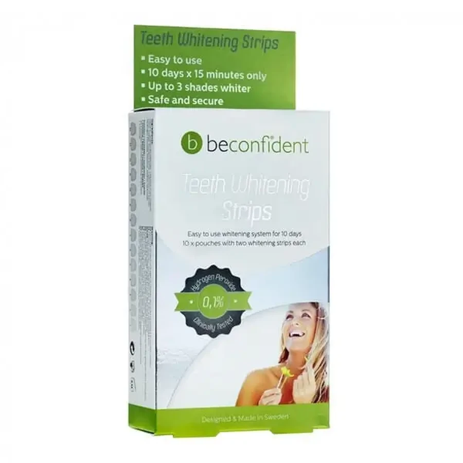 Beconfident Teeth Whitening Strips, смужки для відбілювання зубів, 20 шт.: ціни та характеристики