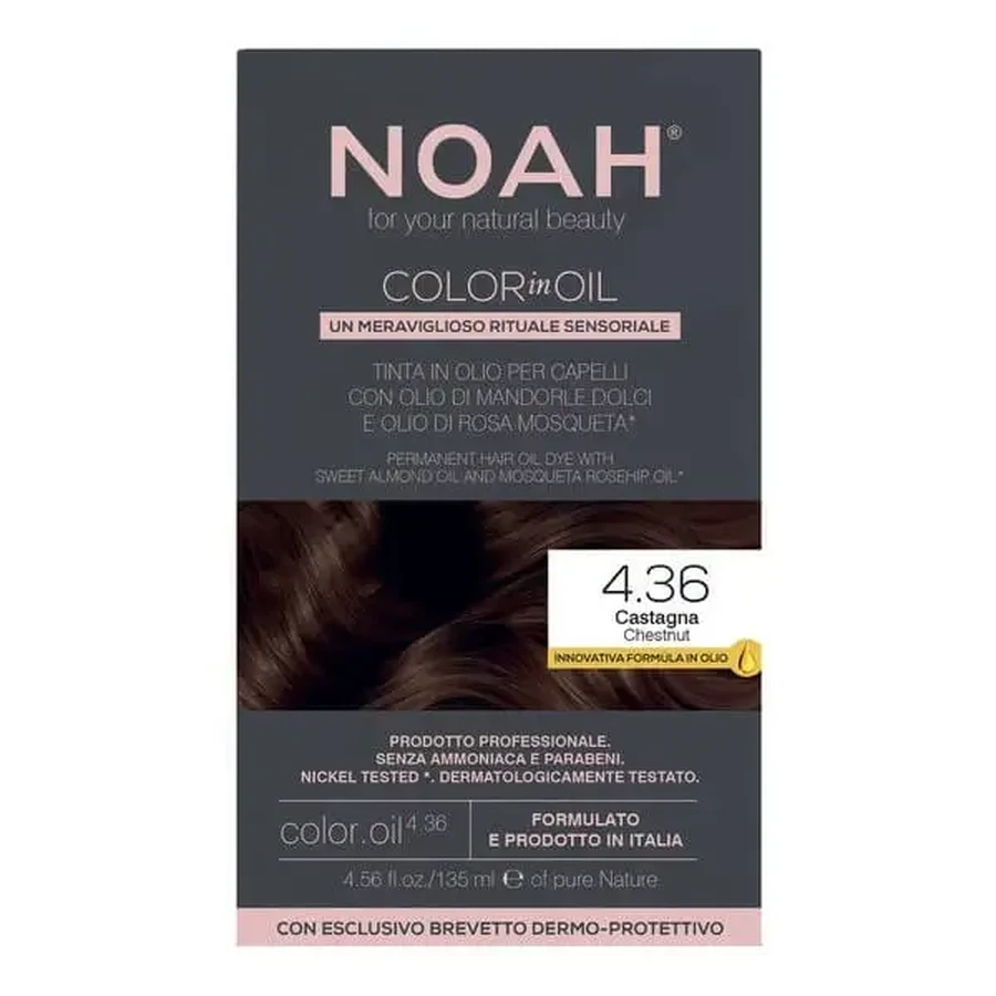 NOAH Color in Oil, фарба для волосся, 4.36 Chestnut, 135 мл: ціни та характеристики
