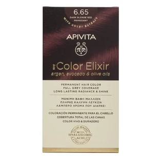 Apivita | My Color Elixir — перманентна фарба для волосся № 6.65, насичений червоний | 50 мл