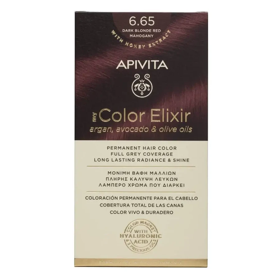 Apivita | My Color Elixir — перманентна фарба для волосся № 6.65, насичений червоний | 50 мл: ціни та характеристики