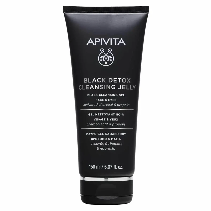 Apivita | Чорний гель для очищення та догляду за обличчям Гель для очищення обличчя та очей з активованим вугіллям та прополісом | 150 мл | 150 мл: ціни та характеристики