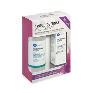 PANTHENOL Extra Set: крем для кожи вокруг глаз с тройным действием 25 мл и мицеллярная вода 3 в 1 500 мл