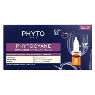 Phyto Phytocyane Прогресивна процедура проти випадіння волосся для жінок, 12 х 5 мл