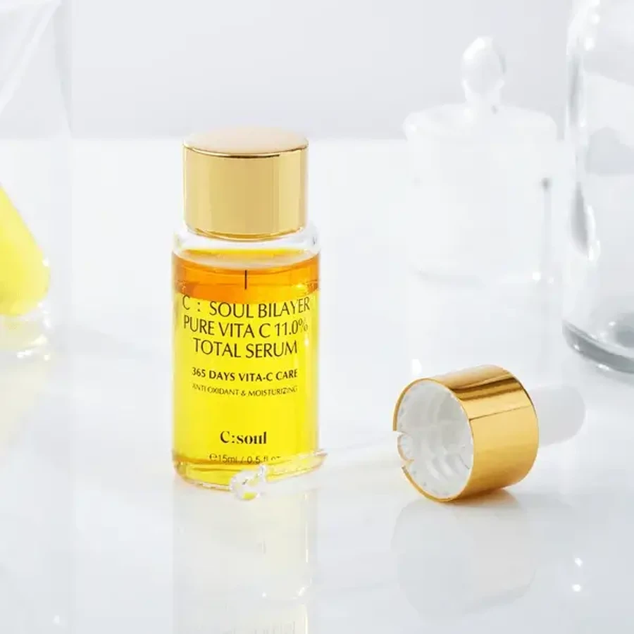 C:Soul Bilayer Pure Vita C 11,0% Total Serum, двофазна зволожуюча сироватка, 15 мл: ціни та характеристики