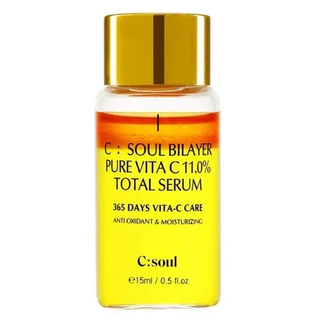 C:Soul Bilayer Pure Vita C 11,0% Total Serum, двофазна зволожуюча сироватка, 15 мл: ціни та характеристики