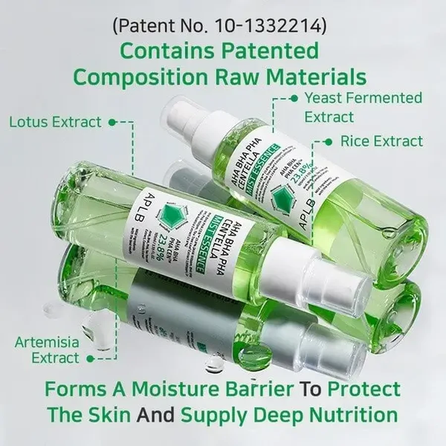 APLB AHA BHA PHA Centella Mist Essence, спрей-эссенция для лица с кислотами и центеллой азиатской, 105 мл: цены и характеристики