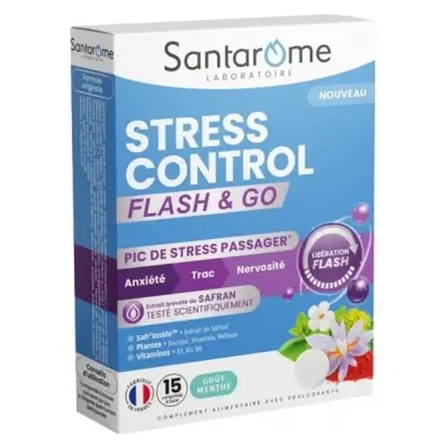 Santarome Stress Control Flash & Go, 15 таблеток: ціни та характеристики