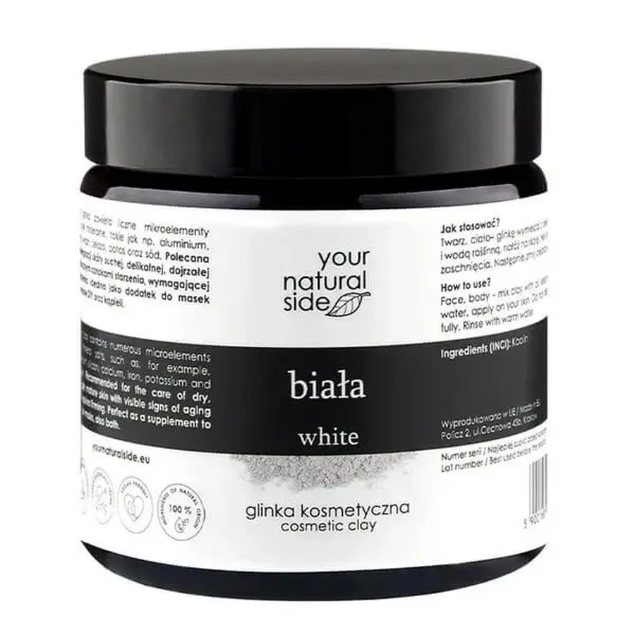 Your Natural Side, косметична глина, біла, 75 г: ціни та характеристики