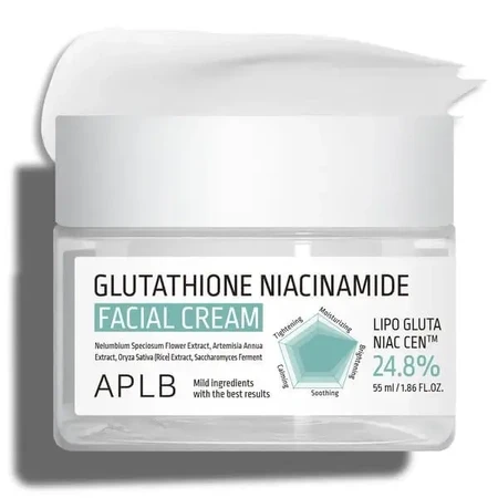 APLB Glutathione Niacinamide Facial Cream, осветляющий крем для лица с глутатионом и ниацинамидом, 55 мл: цены и характеристики