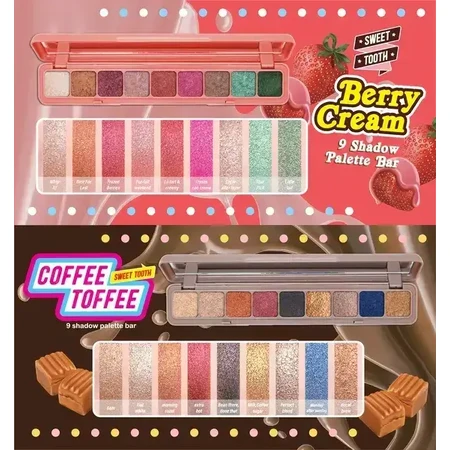 J.Cat Beauty Sweet Tooth 9 Shadow Palette Bar, палітра тіней для повік, 102 Coffee Toffee, 7,2 г: ціни та характеристики