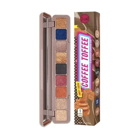 J.Cat Beauty Sweet Tooth 9 Shadow Palette Bar, палітра тіней для повік, 102 Coffee Toffee, 7,2 г: ціни та характеристики