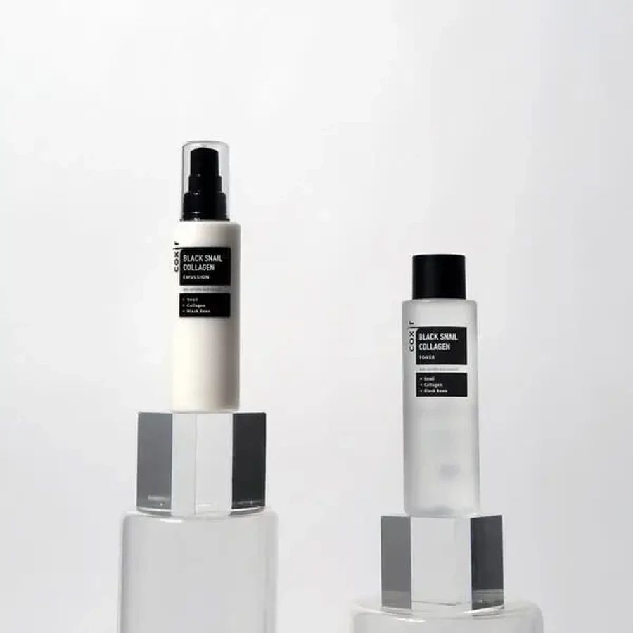 Coxir Black Snail Collagen, восстанавливающая эмульсия с муцином улитки и коллагеном, 100 мл: цены и характеристики