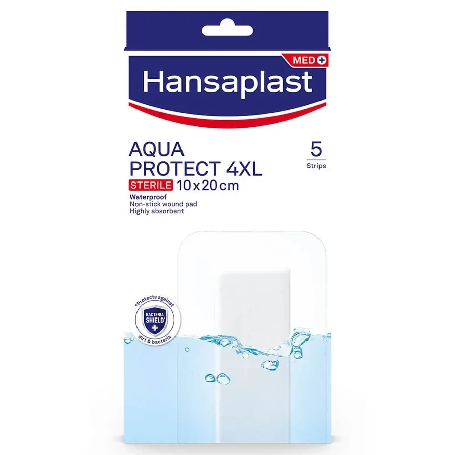 Hansaplast Aqua Protect 4XL Стерильные повязки 10x20 см, 5 шт.: цены и характеристики