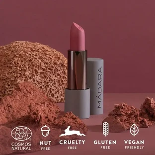 Madara Velvet Matte Cream Lipstick, матовая помада с атласным финишем, оттенок Cool Nude, 3,8 г