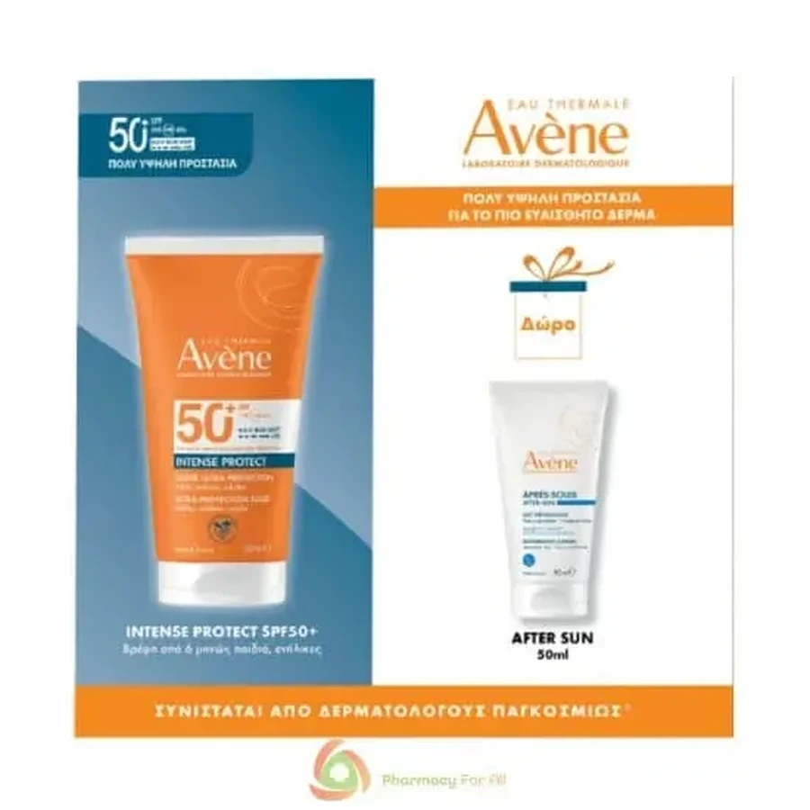 AVENE Набор Intense Protect SPF50+ 150 мл и в подарок — Avene Восстанавливающее молочко после загара 50 мл: цены и характеристики