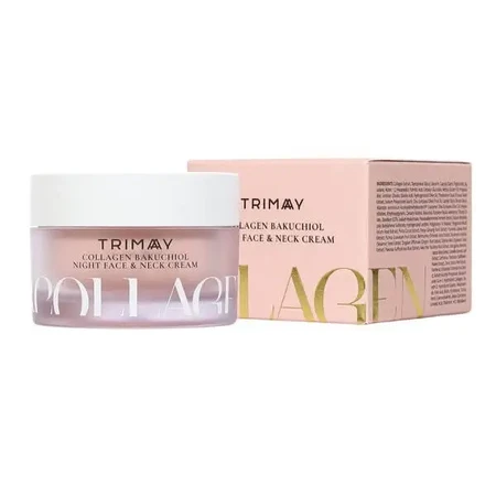 Trimay Collagen Bakuchiol Night Face &amp; Neck Cream, ночной крем с коллагеном и бакучиолом, 50 мл: цены и характеристики