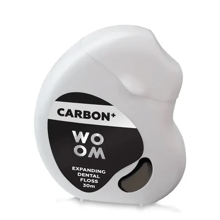 WOOM Carbon+, разбухающая зубная нить с активированным углем, 30 м: цены и характеристики