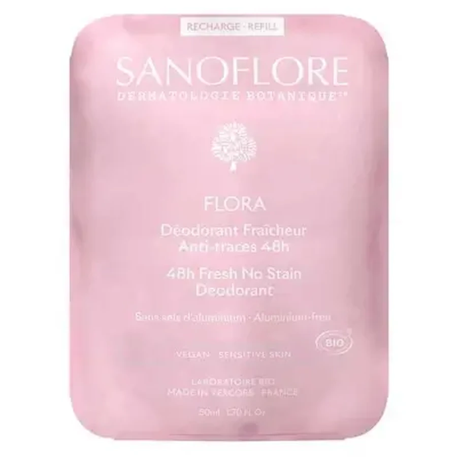 Sanoflore Органический дезодорант «Флора» — заправка, обеспечивающая 48 часов свежести, 50 мл: цены и характеристики