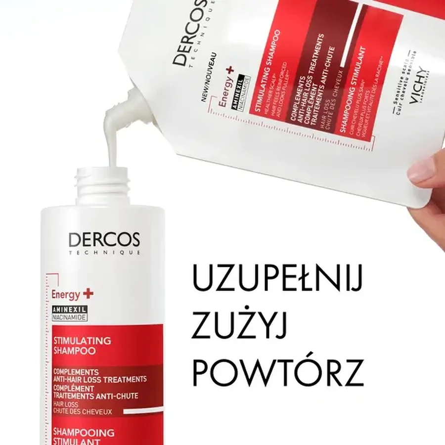 Набір Dercos Energy+, зміцнюючий шампунь, 400 мл + запасна упаковка, 400 мл: ціни та характеристики